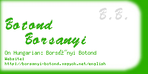 botond borsanyi business card